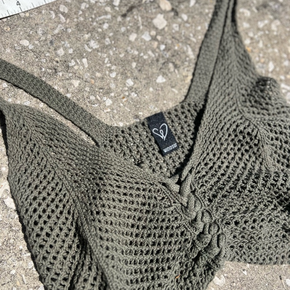 Windsor Olive Crochet Knot Bralette